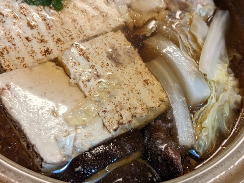 鶏肉と焼豆腐のカンタン鍋